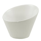 Thumbnail image #1 for Ten Strawberry Street Whittier WTR-9SLNTBWL Tall Slanted Porcelain Bowl, White, 64 oz Case of 8