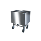 Thumbnail image #1 for NBR Equipment IBM-3018 Mobile Insulated Underbar Ice Bin, 30"W x 18-1/4"D x 29"H, 127-lb Capacity, Stainless Steel