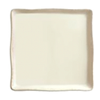 Thumbnail image #1 for Libbey Farmhouse FH-1010 Square Porcelain Platter, 10 x 10 in, White, Hand-Decorated Two-Step Rim