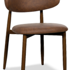 Thumbnail image #1 for JustChair Manufacturing U44518-COM Side Chair, Curved Tufted Upholstered Back, Wood-Look Steel Frame, COM