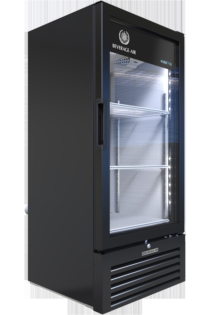 Product image #6 for Beverage-Air Marketeer MT10-1B Single-Section Reach-In Glass Door Merchandiser Refrigerator, Black, 9.43 Cu. Ft.