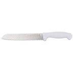 Thumbnail image #1 for Stanton Trading KNV-SLCSER8-WH 8" Serrated Slicer Knife, High-Carbon Stain-Free Steel, White Polypropylene Handle Case of 72
