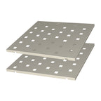 Thumbnail image #1 for Cadco GGAS-4 Adjustable Stainless Steel Cart Shelves, Half-Width, Set of 2