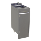 Thumbnail image #1 for Glastender, Inc. Elevation E-SW-14 Underbar Wet Waste Sink, 1 Compartment, Cabinet Base with Hinged Door, Stainless Steel, 14"W x 24"D