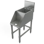 Thumbnail image #1 for Tarrison Products Ltd. TA-BBS2412HS Underbar Blender Station, 12"W x 24"D, Freestanding, Backsplash, 12" Dump Sink, Stainless Steel