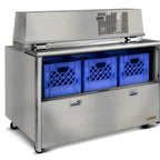 Thumbnail image #1 for Traulsen Spec-Line RMC49D4 Forced-Air Double-Access Milk Cooler, Stainless Steel, Sliding Doors, Holds 12 Crates