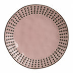 Thumbnail image #1 for Libbey Dulcet DULCET-2P Round Stoneware Salad Plate, 8-5/8" Diameter, Pink with Dots