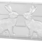 Thumbnail image #1 for JB Prince K834 Chocolate Mold, 2-Form Sitting Rabbit, 7"H, Rigid Polycarbonate, Opaque