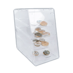 Thumbnail image #1 for Thunder Group PLDC002 Acrylic Pastry Display Case, Clear, Slant Front, Non-Refrigerated, 14" x 24" x 24"