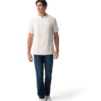 Thumbnail image #1 for Chef Works CES06-OAT-3XL Men's Oatmeal Short-Sleeve Chef Coat, Single-Breasted, 3XL