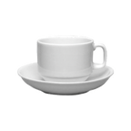Thumbnail image #1 for International Tableware 82002-02 6 oz Ceramic Cappuccino Cup with Handle and Saucer Case of 3 Dozen