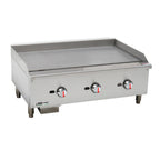 Thumbnail image #1 for Magic Chef Commercial E-Series M36MG 36-Inch Countertop Commercial Griddle, Manual, Smooth 5/8-Inch Steel Plate, Natural Gas