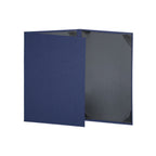 Thumbnail image #1 for Risch LINEN-3V 5.5X8.5 Vinyl Hardback Fold-Out 3-View Menu Cover, 5-1/2 x 8-1/2 in Case of 25