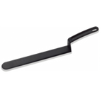 Thumbnail image #1 for Matfer Bourgeat Exoglass 112686 Bent Spatula, 11-3/4" Blade, 90° Bend, Black Plastic Handle