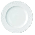 Thumbnail image #1 for Cardinal Candour Cirrus by Arcoroc FK764 Round Porcelain Rim Plate with Embossed Rim, 11-1/2 in 1 Dozen