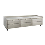 Thumbnail image #1 for Utility Refrigerator LHR-90-6D Low-Height Refrigerator Base, 90 in W, 6 Drawers, Three-Section, Remote Refrigeration