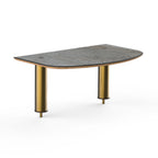 Thumbnail image #1 for Steelite Mogogo, Modular MGCIAY01GBXX Modular Buffet Side Shelf, 29-1/2" x 19" x 12-1/2"H, Grey Slate Laminate, Brass Legs