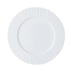 Thumbnail image #1 for Mikasa Hospitality (Lifetime Brands, Inc.) Onda 5260232 Round Fluted Wide-Rim Vitrified Porcelain Plate, 9-1/2" Case of 24