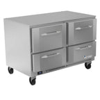 Thumbnail image #1 for Victory Refrigeration VURD48HC-4 Two-Section Undercounter Refrigerator, 48"W, 4 Drawers, Rear-Mounted Self-Contained Refrigeration