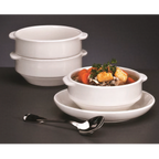 Thumbnail image #2 for Libbey Slenda 905356431 15 oz Porcelain Handled Soup Cup, Stackable, 2 Handles