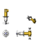 Thumbnail image #2 for T&S Brass 6-Inch Hose Reel Shut-Off Control Valve with Adjustable Wall Flange and 4-Arm Handle