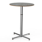 Thumbnail image #1 for Steelite Mogogo, Polo MGCPBR01GSXX Round Laminate-Top Pedestal Bar Table with Shelf, 30" Dia. x 42"H