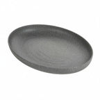 Thumbnail image #1 for G.E.T. Infuse INF220 . . Oval Melamine Pasta Bowl, Stone Grey, 16-1/2 x 12 x 2-3/4 in. Case of 6