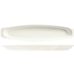 Thumbnail image #1 for Libbey Chef's Selection II BW-6716 Oblong Porcelain Canoe Tray, 17-1/4" x 4", Ultra Bright White