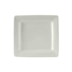 Thumbnail image #1 for Tuxton China DuraTux®© BWH-0603 Rectangular Ceramic Plate, White, Wide Rim, 6 x 5-1/2 x 1 in 1 Dozen