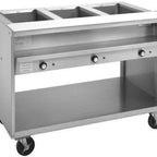Thumbnail image #1 for Randell Custom & Serving HT78-EHI-5 Mobile Electric Waterless Hot Food Table, 78-Inch, 5-Pan, Stainless Steel