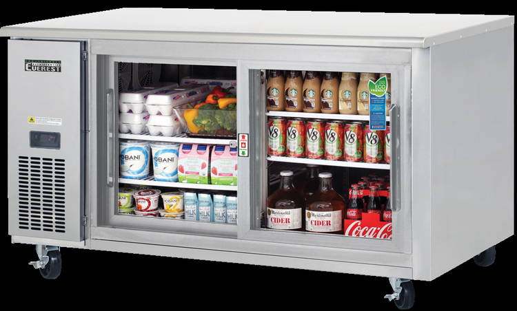 Product image #5 for Everest Refrigeration ETGR2 Two-Section Undercounter/Worktop Glass Door Refrigerator, 18 Cu. Ft.