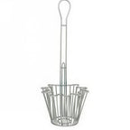 Thumbnail image #1 for Admiral Craft FBR-825NC Taco Bowl Fry Basket, 1-Bowl, Nickel-Plated Steel, Non-Coated Handle