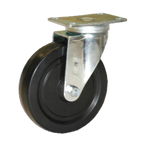 Thumbnail image #1 for Component Hardware CMP1-4KPN Medium-Duty Swivel Plate Caster, 4-Inch Rubber Wheel, No Brake, 200 lb Capacity