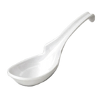 Thumbnail image #1 for Thunder Group Imperial White 7100TW Melamine Asian Soup Spoon, 1 oz., 6-1/4 in. x 1-3/4 in. Case of 60 Dozen