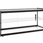 Thumbnail image #6 for KoolMore 36-Inch Countertop Self-Service 2-Tier Pastry Display Case with Sliding Glass Doors, Black Aluminum Frame, 4.2 Cu. Ft.