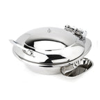 Thumbnail image #1 for Eastern Tabletop Crown 3938B 6 qt Round Induction Chafer with Hinged Lid, Stainless Steel, Without Stand