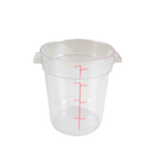 Thumbnail image #1 for Thunder Group PLRFT304PC 4 Qt Clear Polycarbonate Round Food Storage Container, Container Only Case of 12