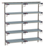 Thumbnail image #2 for Metro SmartWall Life Tall Double-Wide Five-Tier Wall-Mounted Shelving Kit