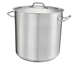 Thumbnail image #1 for Stanton Trading SSTP38 38 qt Stainless Steel Stock Pot, Induction Ready, 3-Ply Bottom, Handled Cover