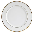 Thumbnail image #1 for CAC China Golden Royal GRY-21 Round Porcelain Plate, 12" Diameter x 1"H, Gold Band 1 Dozen