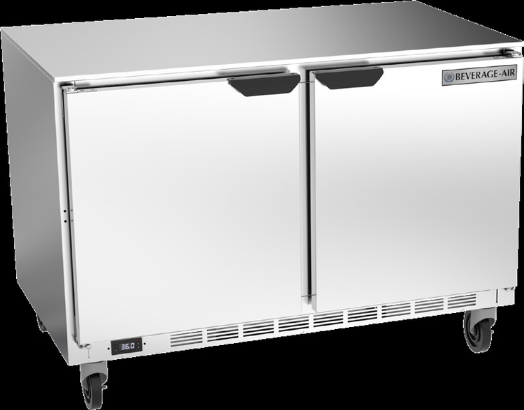 Product image #6 for Beverage-Air 48-Inch Two-Section Undercounter Refrigerator, 11.82 Cu. Ft., Rear-Mounted Self-Contained, Stainless Steel