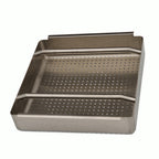 Thumbnail image #2 for NBR Equipment PB-2030 Pre-Rinse Basket, 5" Deep, Fits 20"W x 30"D Fabricated Sink Bowls, 16/304 Stainless Steel