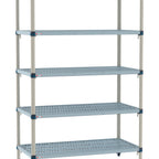 Thumbnail image #1 for Metro MetroMax Q MQ-2148G-74-S5 Stationary Starter Polymer Shelving Unit, 21"D x 48"W x 74"H, 5-Tier
