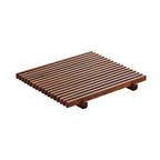 Thumbnail image #1 for Libbey Playground - Ananti 742880391000000 Square Walnut Wood Crumb Grid, 7-1/8"