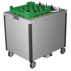 Thumbnail image #1 for Caddy CM-2620-H-20 Heated Mobile Cup & Saucer Rack Dispenser, Cabinet-Style, Stainless Steel, for 20" x 20" Racks