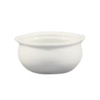 Thumbnail image #1 for CAC China Bakeware OC-12-P Porcelain Round French Onion Soup Crock, 12 oz, 5" Diameter x 2-3/8"H Case of 2 Dozen
