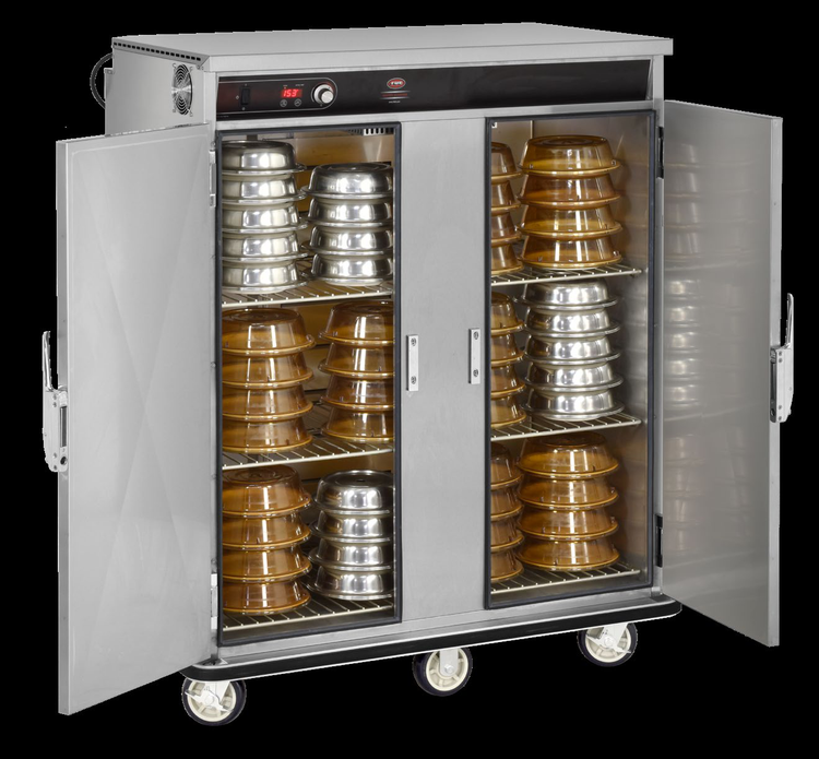 Product image #6 for FWE BT-120 BT-Series Heated Banquet Cart Holding Cabinet, Double Doors, 120 Covered Plates