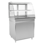 Thumbnail image #1 for RPI Industries Vienna VIHD2-20-R-CV-CC Full-Service Hot Display, 31-1/2"W, Curved Glass Front, Ceramic Glass Heating Plate