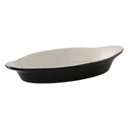 Thumbnail image #1 for Tuxton China DuraTux®© B4N-150 Welsh Rarebit Dish, 17 oz, Ceramic, Oval, Black/Eggshell 1 Dozen