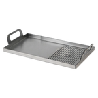 Thumbnail image #1 for JB Prince Gastronomy Plus Ltd G103 PF Kasai Konro Plancha, 50/50 Medium-Long, Stainless Steel, with Handles
